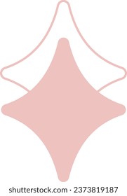 abstract star decoration line art.aesthetic star boho decoration