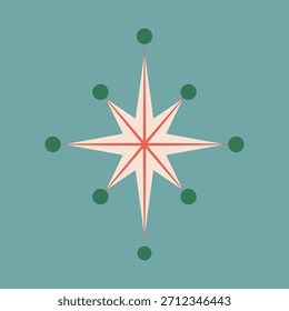 Abstrato desenho de estrelas com formas geométricas. Padrão de estrela com elementos geométricos. Estrela geométrica em fundo azul-petróleo. Elementos de desenho geométrico e de estrelas. Vetor de ilustração de Natal.