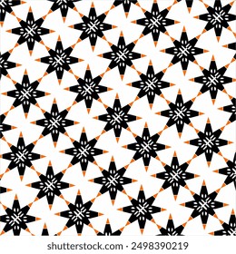 Abstract star design pattern with letter H. Used for design surfaces, fabrics, and textiles.