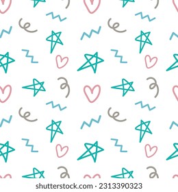 Abstrakte Sterndoodle nahtlose Muster-Hintergrund für Design, Umhüllung, Vorlage, Post