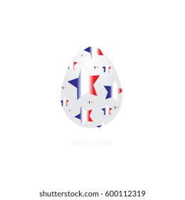 Abstract star egg logo icon design template elements/Easter/France