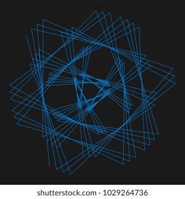 Abstract star element for decorative design. Vector abstract complex circular pattern. Vector illustration. Abstract decorative floral circular element.
