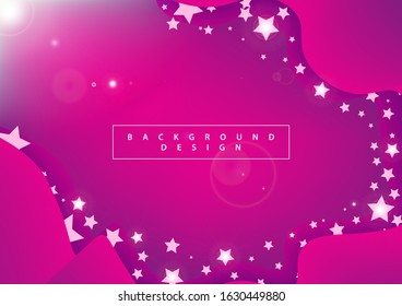 Abstract star element for design. Digital frequency track equalizer. Stylized star in the horizon with pink purple background.
