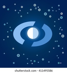 Abstract star field with galaxy  