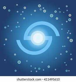 Abstract star field with galaxy  