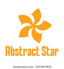 design de logotipo minimalista plano estrela abstrata