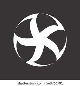 abstract star flower logo vector