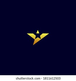 abstract star geometric arrow design initial Y letter logo