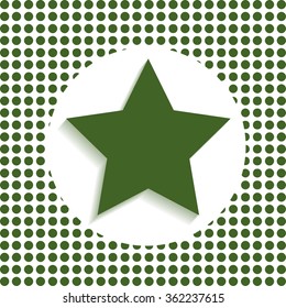 Abstract Star Geometrical Design Vector Green