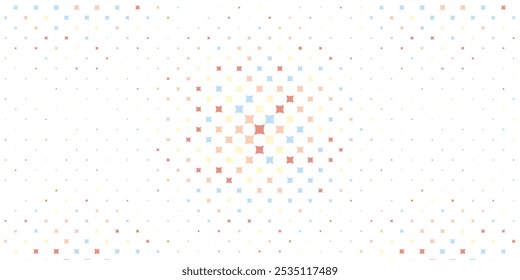 Abstract Star Halftone Pattern Vector Pastel Color Background