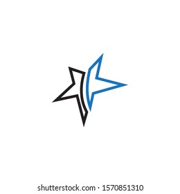 Abstract star icon design template vector isolated