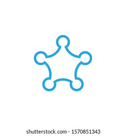 Abstract star icon design template vector isolated