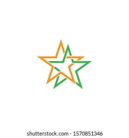 Abstract star icon design template vector isolated