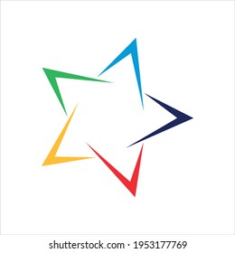 Abstract Star icon logo design template. vector illustration.