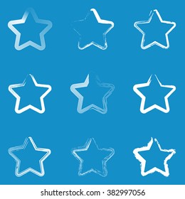 Abstract star icon set . Vector illustration