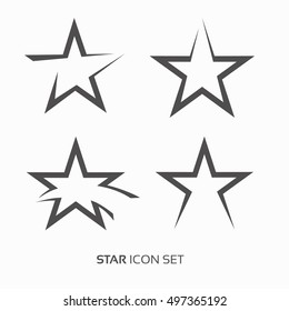 Abstract Star Icon Set Vector Illustration Stock Vector (Royalty Free ...