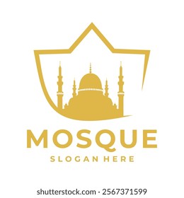 Abstract Star Islamic Mosque logo vector icon