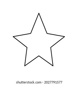 Abstract star as line drawing on white background. Vector