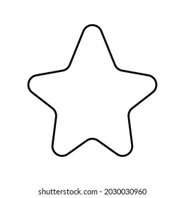Abstract star as line drawing on white background. Vector