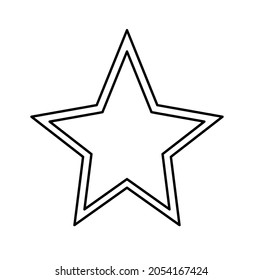Abstract star as line drawing on white background. Vector