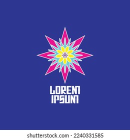 Abstract star logo blue simple