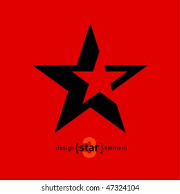 Abstract star logo. Corporate design element 