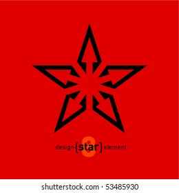 Abstract star logo, corporate vector design template