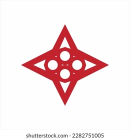 Resumen del diseño del logotipo de estrella con elementos de círculo.