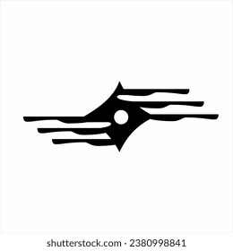 Abstract star logo design with circle and blade elements.