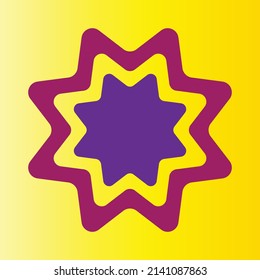 Abstract star logo design and colorful art