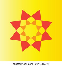 Abstract star logo design and colorful art