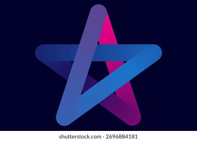 Abstraktes Star-Logo-Design mit Farbverlauf und modernem Stil