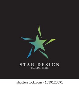 Abstract star logo design. Icon star vector template