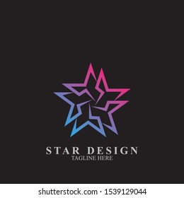 Abstract star logo design. Icon star vector template