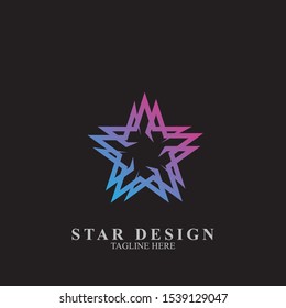 Abstract star logo design. Icon star vector template