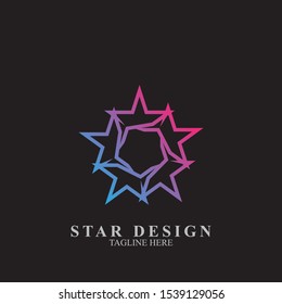 Abstract star logo design. Icon star vector template