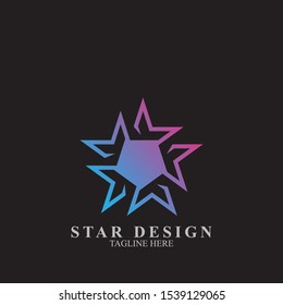 Abstract star logo design. Icon star vector template