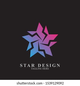 Abstract star logo design. Icon star vector template
