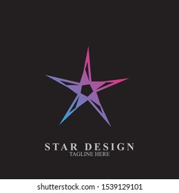 Abstract star logo design. Icon star vector template