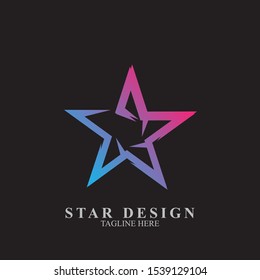 Abstract star logo design. Icon star vector template