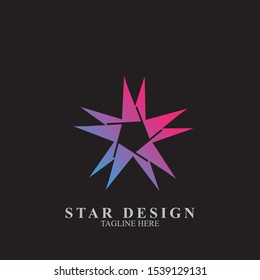 Abstract star logo design. Icon star vector template