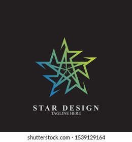 Abstract star logo design. Icon star vector template