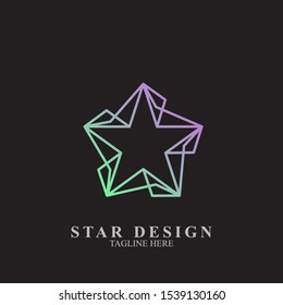 Abstract star logo design. Icon star vector template