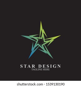 Abstract star logo design. Icon star vector template