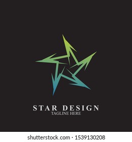 Abstract star logo design. Icon star vector template