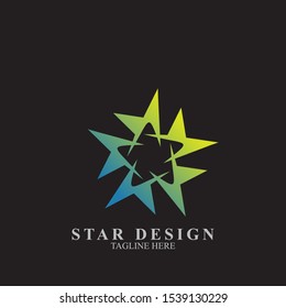 Abstract star logo design. Icon star vector template