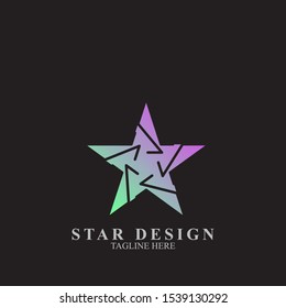 Abstract star logo design. Icon star vector template