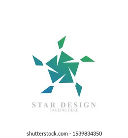 Abstract star logo design. Icon star vector template