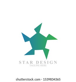 Abstract star logo design. Icon star vector template