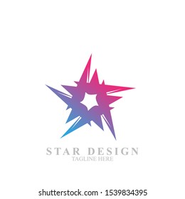 Abstract star logo design. Icon star vector template